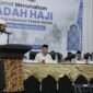 Gubernur Aceh, Muzakir Manaf, saat memberikan sambutan pada acara Pelepasan Pemberangkatan Jemaah Calon Haji (JCH) Embarkasi Aceh Kloter Pertama Tahun 2025, di Aula Jeddah Asrama Haji, Banda Aceh