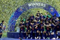 Perayaan Juara UCL 2024/2025. Foto REUTERS/Peter Cziborra