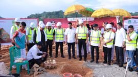 Peletakan batu pertama pembangunan venue PORA XV 2026