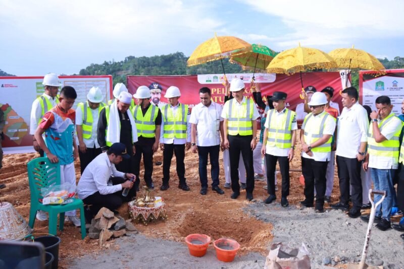 Peletakan batu pertama pembangunan venue PORA XV 2026