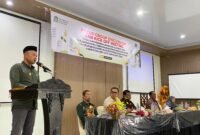 Bupati Aceh Jaya Safwandi memberikan arahan saat FGD penyusunan KLHS RDTR Kota Calang di Aula Dinas Kesehatan, Kamis (25/9/2025).