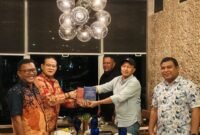 Bupati Aceh Jaya Safwandi bersama Ketua DPRK Musliadi Z dan Plt. Sekda Juanda saat audiensi dengan Komisi IV DPR RI di Jakarta, Selasa (16/9/2025).