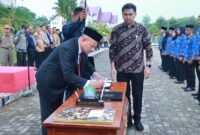 Pelantikan ASN Aceh Jaya di Halaman Kantor Bupati Aceh Jaya