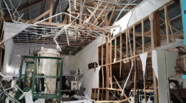 Kondisi Pabrik Es yang meledak di Meulaboh