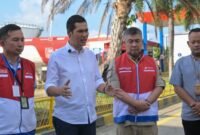 Sekretaris Daerah Aceh M. Nasir meninjau Fuel Terminal Pertamina Krueng Raya untuk memastikan ketersediaan BBM selama masa tanggap darurat bencana.